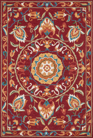 Loloi Francesca FC-54 Red / Sage Area Rug main image