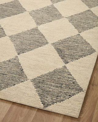 Chris Loves Julia x Loloi Francis FRA-01 Beige/Charcoal Area Rug Angle Image