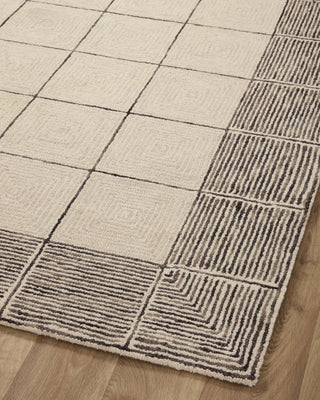 Chris Loves Julia x Loloi Francis FRA-02 Cream/Black Area Rug Angle Image