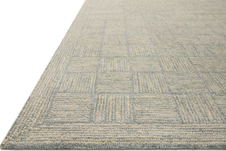 Chris Loves Julia x Loloi Francis FRA-03 Silver/Sky Area Rug Corner Image
