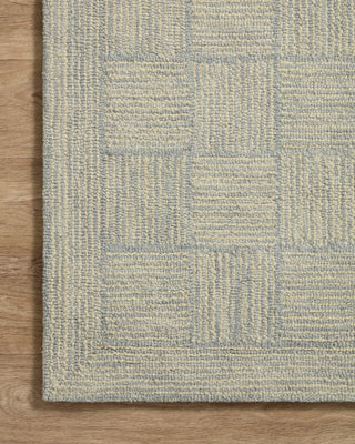 Chris Loves Julia x Loloi Francis FRA-03 Silver/Sky Area Rug Corner Image