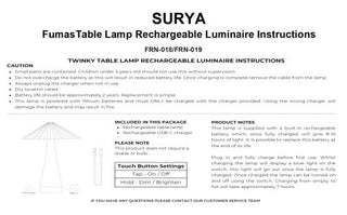 Surya Furnas FRN-018 Lamp Assembly