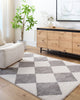 Livabliss Fossay Shag FSG-2326 Light Beige Machine Washable Area Rug Room Scene