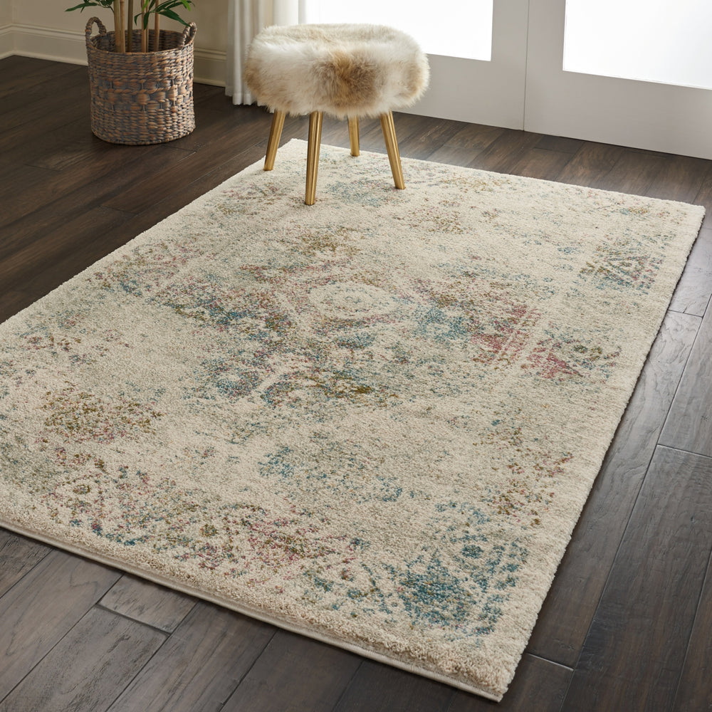 Nourison Fusion FSS11 Cream Area Rug Room Image Feature