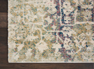 Nourison Fusion FSS12 Cream Blue Area Rug Detail Image