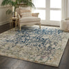 Nourison Fusion FSS12 Cream Blue Area Rug Room Image Feature