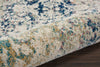 Nourison Fusion FSS12 Cream Blue Area Rug Corner Image