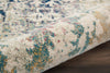 Nourison Fusion FSS12 Cream Blue Area Rug Corner Image