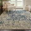 Nourison Fusion FSS12 Cream Blue Area Rug Corner Image
