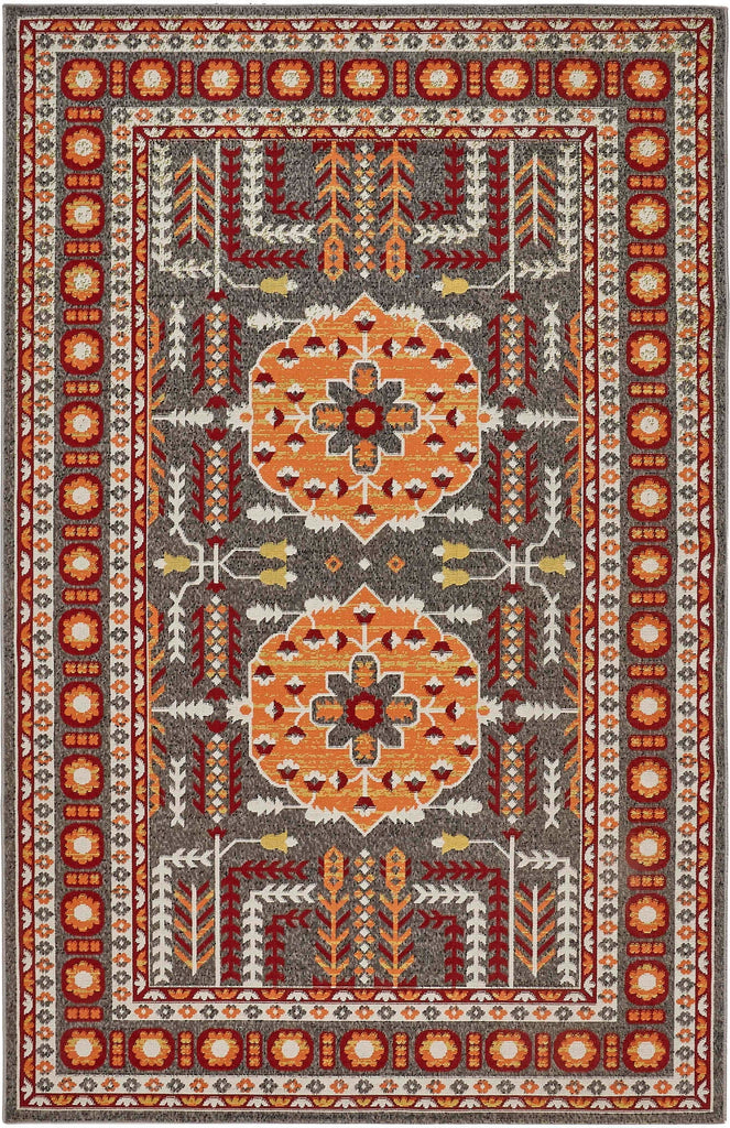 Feizy Foster 3754F Orange/Gray Area Rug