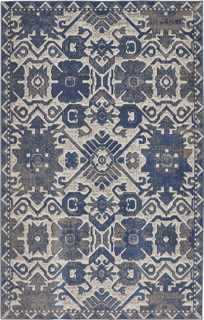 Feizy Foster 3758F Blue/Beige Area Rug