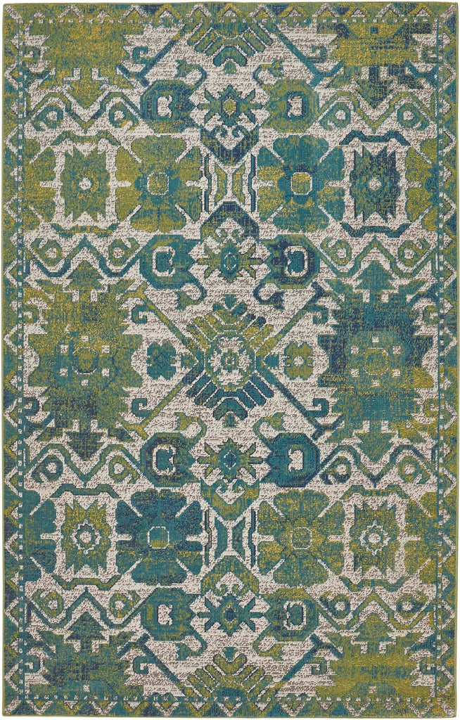 Feizy Foster 3758F Green/Beige Area Rug