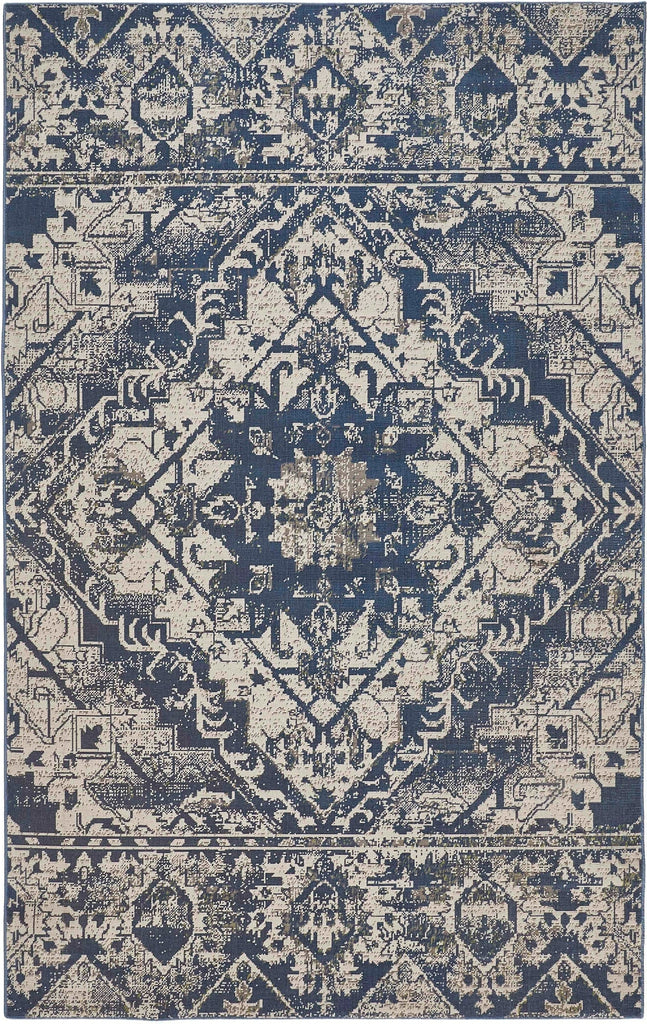 Feizy Foster 3760F Blue/Beige Area Rug