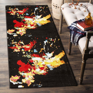 LR Home Fusion 81351 Black Area Rug Lifestyle Image
