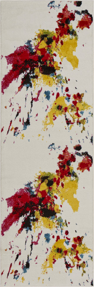 LR Home Fusion 81352 White Area Rug 2' 3'' X 7' 0'' Main Image