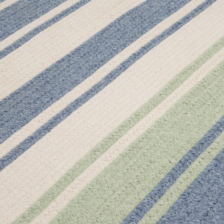 Colonial Mills Frazada Stripe FZ49 Light Blue/Mint Area Rug Closeup Image