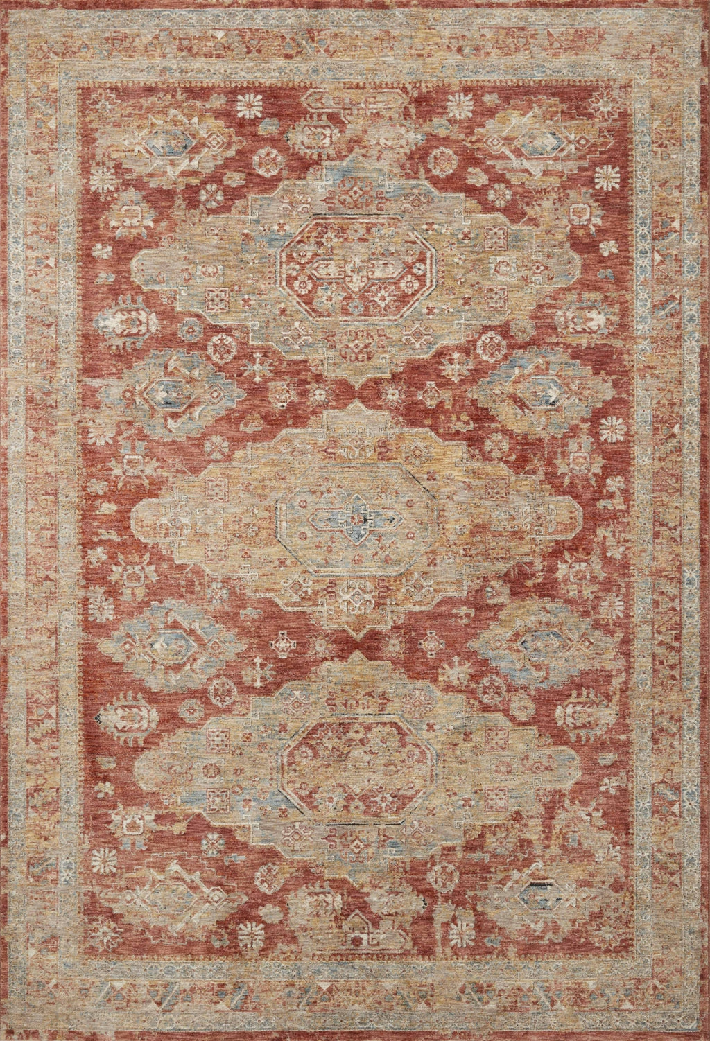 Loloi Gaia GAA-02 Gold/Brick Area Rug – Incredible Rugs and Decor