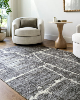 Galey Alix X Livabliss Janek GAJA-2302 Charcoal Area Rug Room Scene