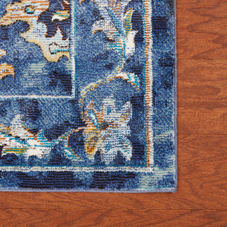 LR Resources Gala 81275 Indigo Multi Area Rug Corner Image