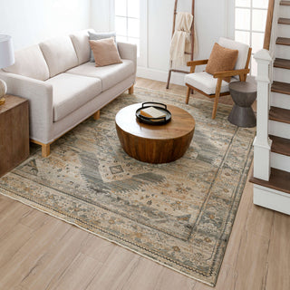 Karastan Echo Gamin Grey Area Rug Lifestyle Image Feature