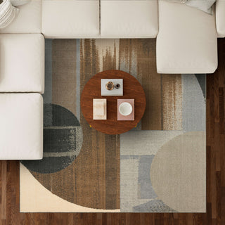 Karastan Swoon Gamma Silver Area Rug Lifestyle Image Feature