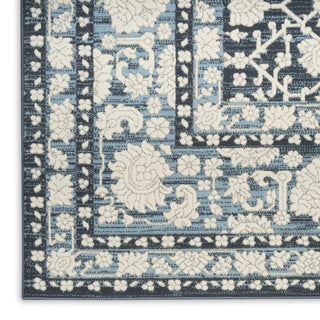 Nourison Grace GCE01 Blue Area Rug Corner Image