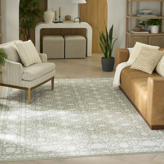 Nourison Grace GCE01 Sage Area Rug Corner Image