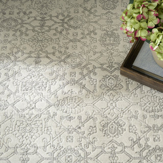 Nourison Grace GCE01 Grey Area Rug Corner Image