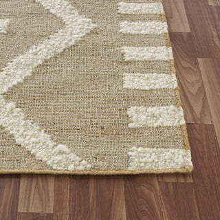 LR Home Geoblend 82522 Natural/Ivory Area Rug Corner Image