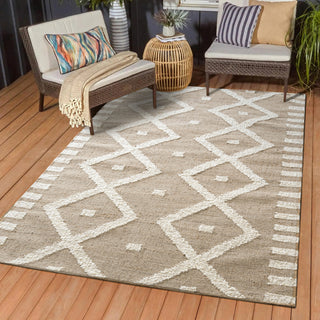 LR Home Geoblend 82522 Natural/Ivory Area Rug Lifestyle Image