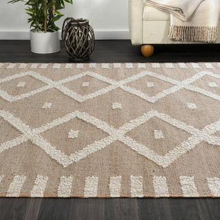 LR Home Geoblend 82522 Natural/Ivory Area Rug Lifestyle Image