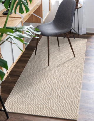 Unique Loom Geo Trellis Flatweave RET-GEOT1 Beige Area Rug