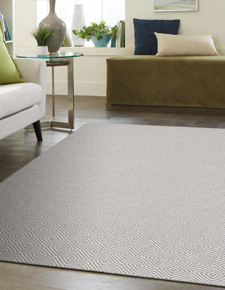 Unique Loom Geo Trellis Flatweave RET-GEOT1 Gray Area Rug