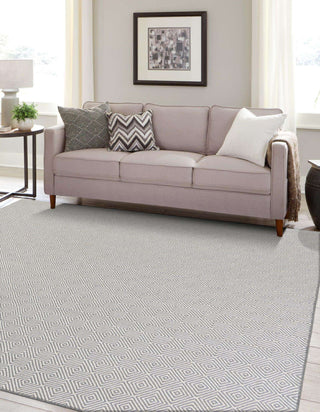 Unique Loom Geo Trellis Flatweave RET-GEOT1 Gray Area Rug