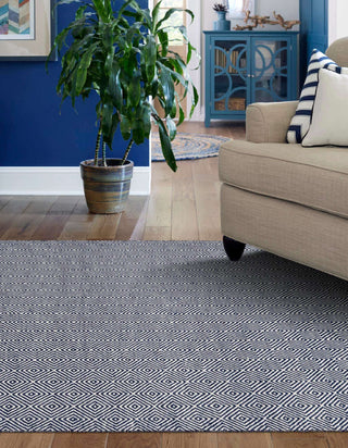 Unique Loom Geo Trellis Flatweave RET-GEOT1 Navy Blue Area Rug