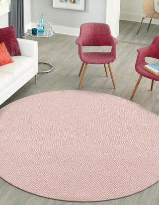 Unique Loom Geo Trellis Flatweave RET-GEOT1 Pink Area Rug