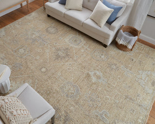 Feizy Grafton 69F8F Tan/Gray/Ivory Area Rug Lifestyle Image Feature