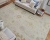 Feizy Grafton 69F9F Tan/Ivory/Orange Area Rug Lifestyle Image Feature