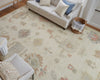 Feizy Grafton 69FLF Ivory/Orange/Gray Area Rug Lifestyle Image Feature