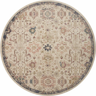 Loloi Giada GIA-04 Ivory / Multi Area Rug Round Image