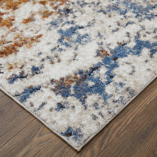 Feizy Gilmore 39MMF Ivory/Blue/Orange Area Rug