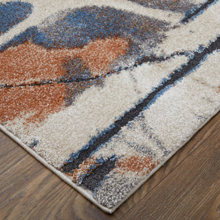 Feizy Gilmore 39MPF Blue/Orange/Gray Area Rug