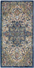 Nourison Ankara Global ANR15 Ivory Navy Area Rug main image