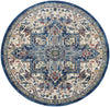 Nourison Ankara Global ANR15 Ivory Navy Area Rug Main Image