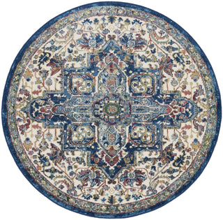 Nourison Ankara Global ANR15 Ivory Navy Area Rug Main Image