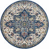 Nourison Ankara Global ANR15 Ivory Navy Area Rug Main Image