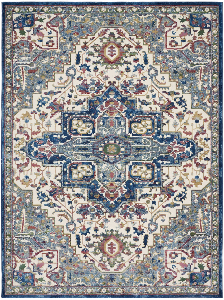 Nourison Global Vintage GLB15 Ivory Navy Area Rug main image
