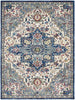 Nourison Ankara Global ANR15 Ivory Navy Area Rug Main Image