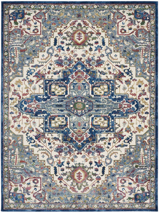 Nourison Ankara Global ANR15 Ivory Navy Area Rug Main Image