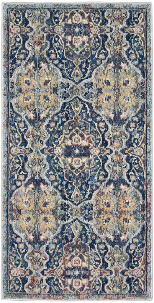 Nourison Ankara Global ANR16 Navy Multicolor Area Rug main image